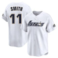 Houston Astros #11 Cam Smith Player White CONTON Throwback Cooperstown Collection Limited Stitched Jerseys