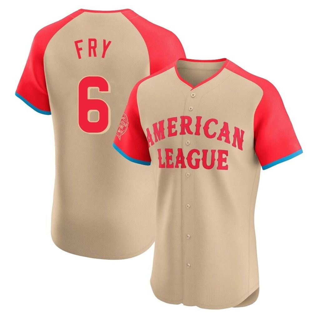 Cleveland Guardians #6 David Fry Player Cream CONTON American League All-Star Limited Elite Home Stitched Jerseys