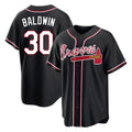 Atlanta Braves #30 Drake Baldwin Player Black CONTON Fashion Out Game Stitched Jerseys