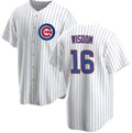 Chicago Cubs #16 Patrick Wisdom White CONTON Cool Base Stitched Jersey