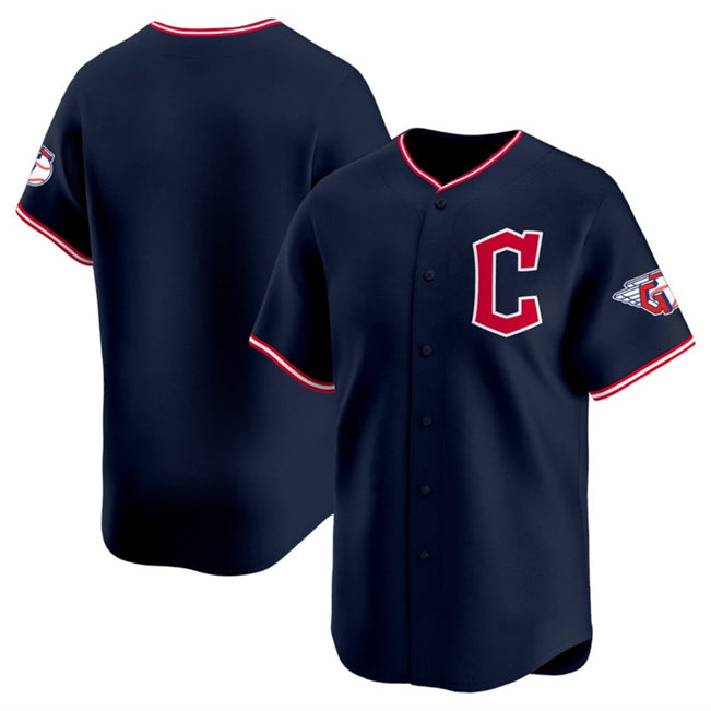 Cleveland Guardians Blank Navy CONTON 2025 Alternate Limited Stitched Jersey