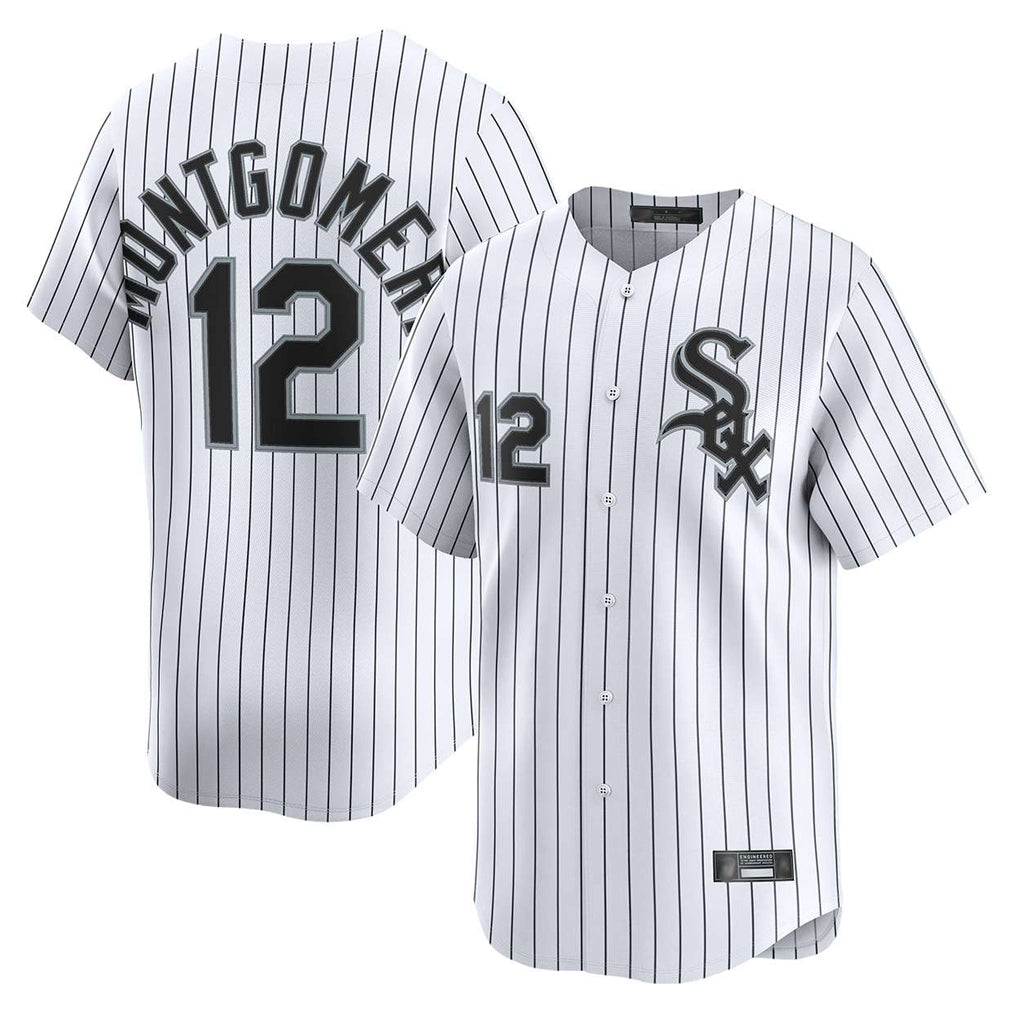 Chicago White Sox #12 Colson Montgomery Player White CONTON Stripe Limited Home Stitched Jerseys