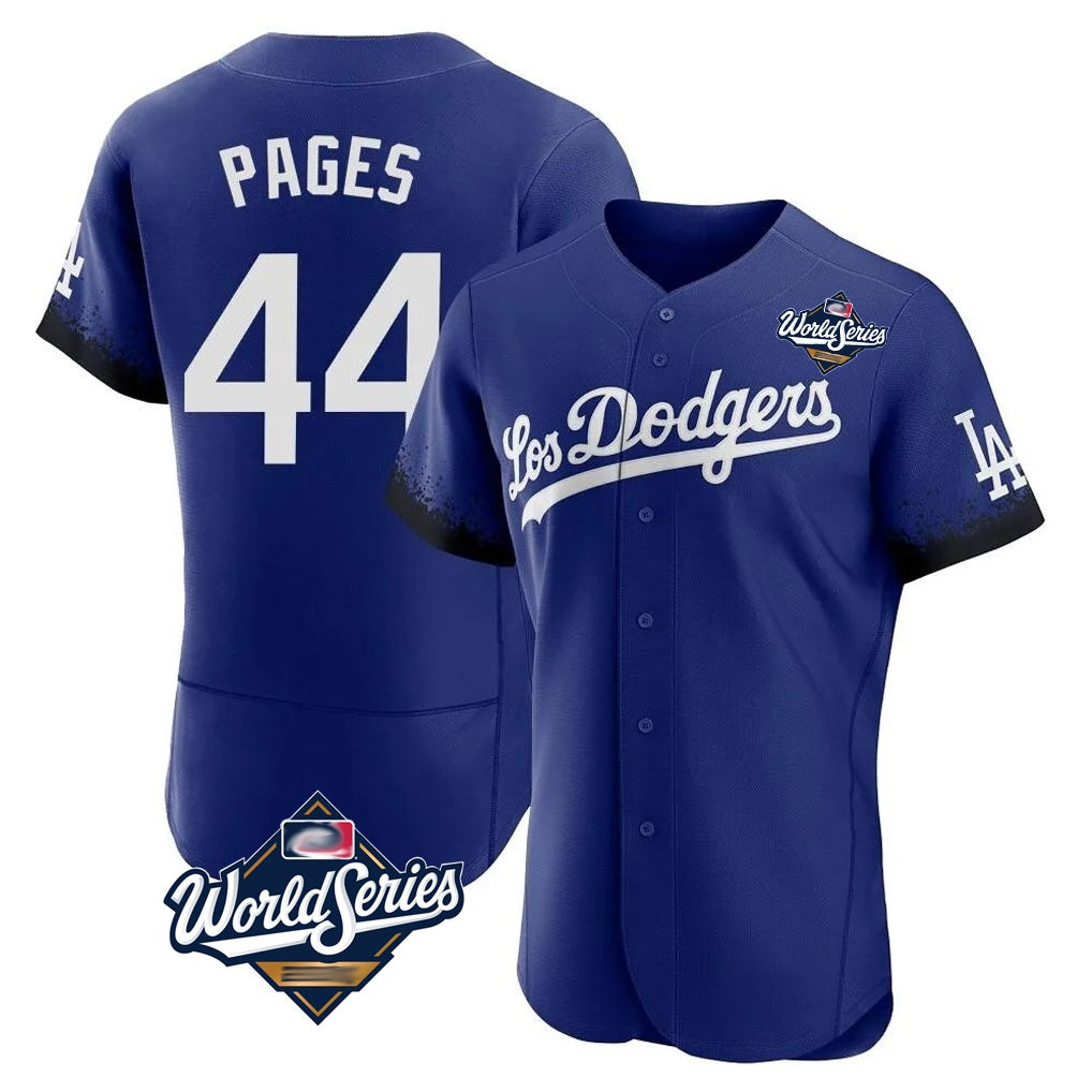 Los Angeles Dodgers #44 Andy Pages Player Royal CONTON World Series City Connect Elite Home Stitched Jerseys
