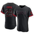 Cincinnati Reds #29 TJ Friedl Player Black CONTON City Connect Limited Elite Home Stitched Jerseys