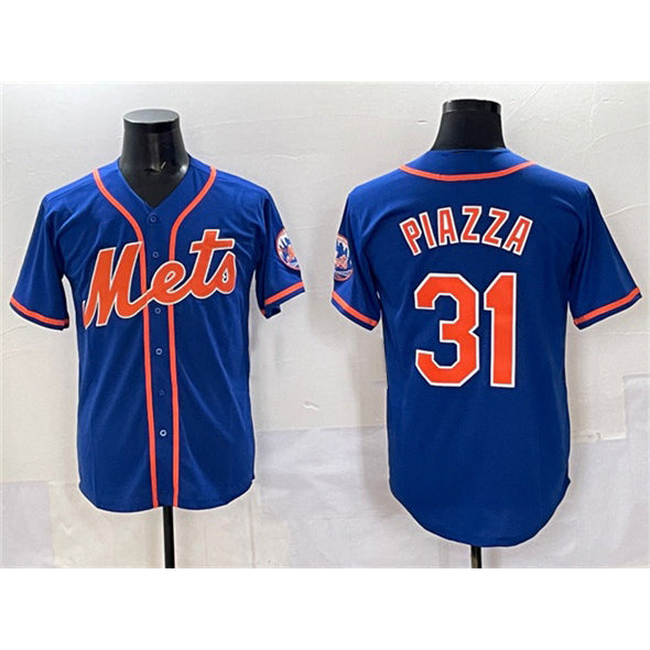 New York Mets #31 Mike Piazza Blue CONTON Cool Base Stitched Jersey