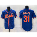 New York Mets #31 Mike Piazza Blue CONTON Cool Base Stitched Jersey