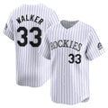 Colorado Rockies #33 Larry Walker White CONTON Home Limited Stitched Jersey