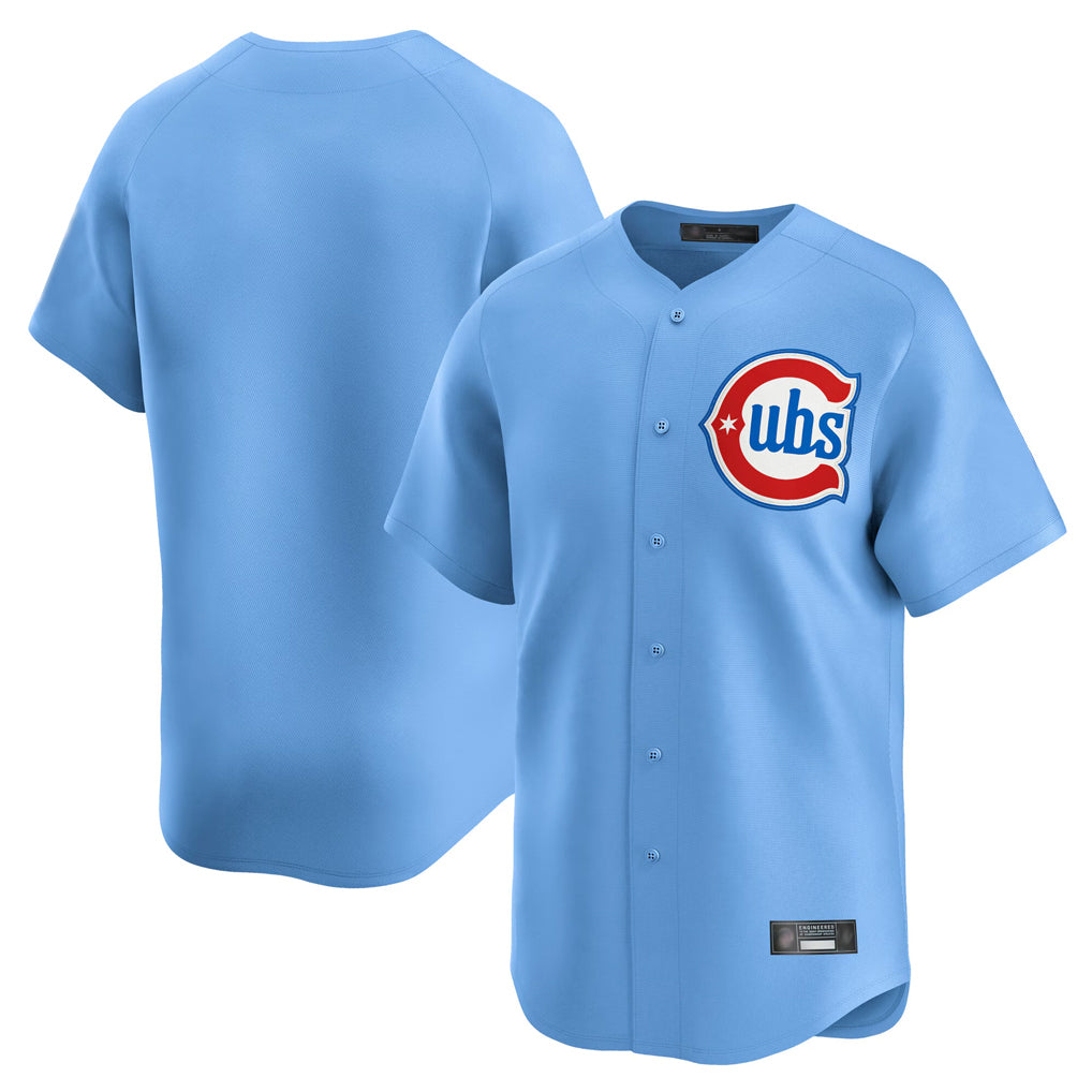 Chicago Cubs Light Blue CONTON Limited Home Blank Player Stitched Jerseys