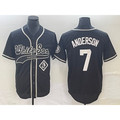 Chicago White Sox #7 Tim Anderson Black CONTON Cool Base Stitched Jersey 2