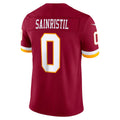 W.Commanders #0 Mike Sainristil Burgundy CONTON Team Vapor F.U.S.E. Stitched Limited Jersey