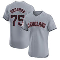 Cleveland Guardians #75 Connor Brogdon Player Gray CONTON Road Limited Elite Home Stitched Jerseys