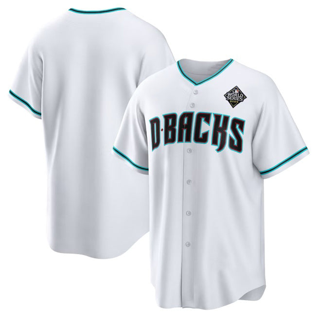 Arizona Diamondbacks Blank White White CONTON 2023 World Series Cool Base Stitched Jersey