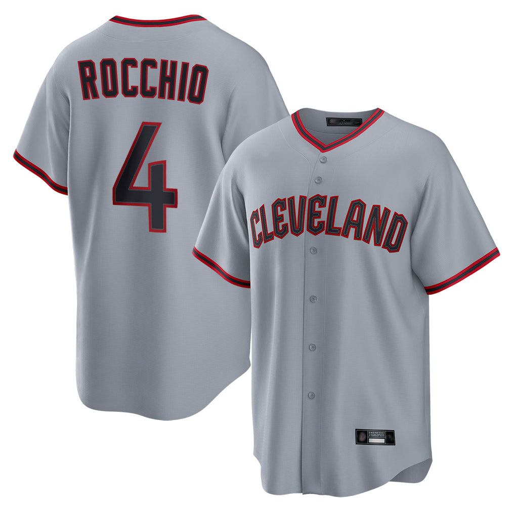 Cleveland Guardians #4 Brayan Rocchio Player Gray CONTON Home Game Stitched Jerseys