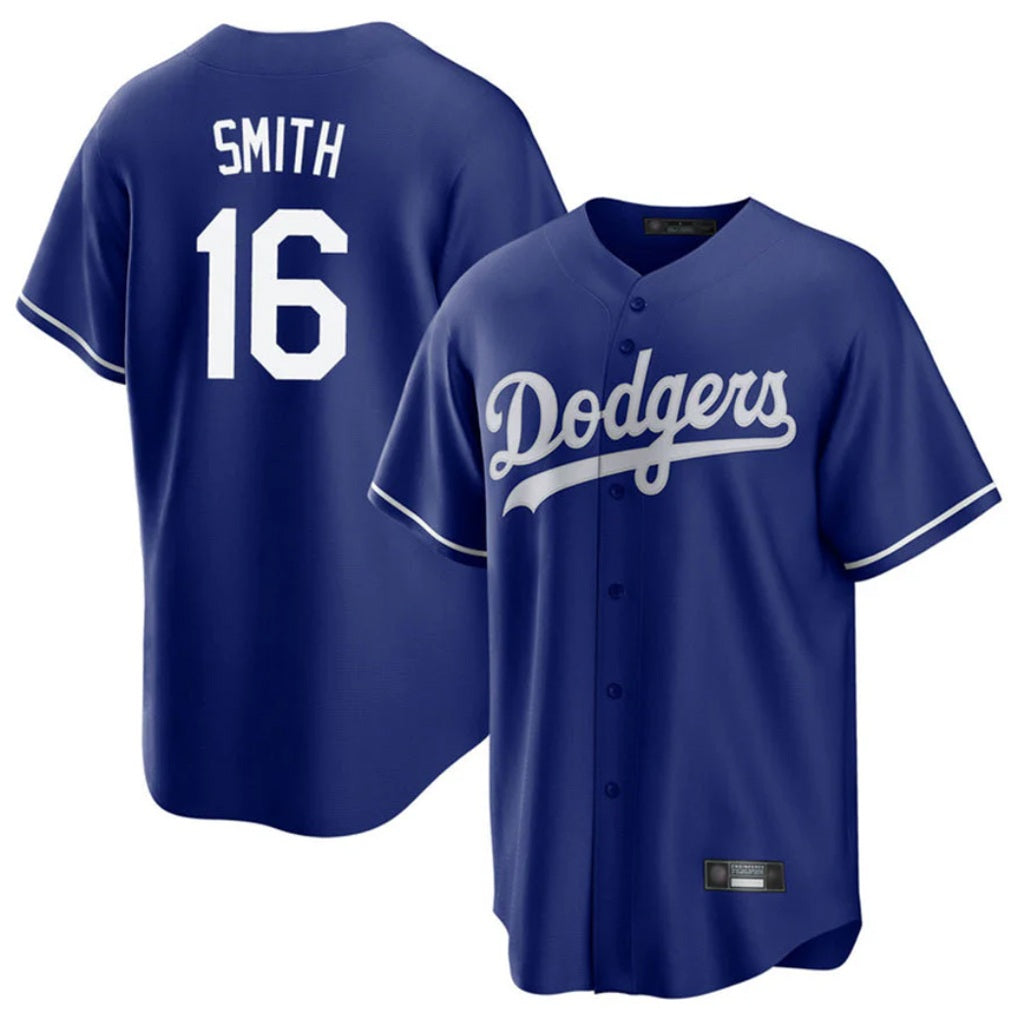 Los Angeles Dodgers #16 Will Smith Player Royal CONTON Game Stitched Jerseys