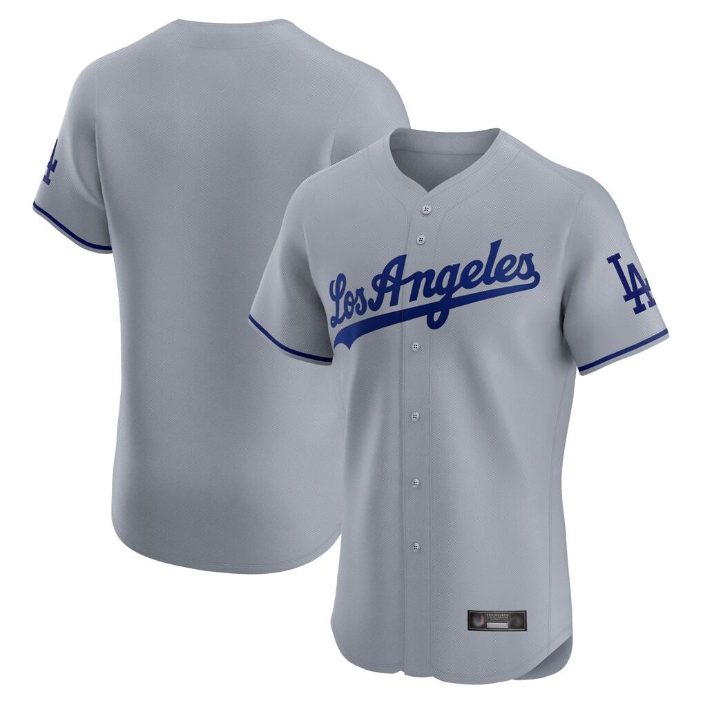Los Angeles Dodgers Blank Player Gray CONTON Limited Elite Home Stitched Jerseys