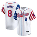 Baltimore Orioles #8 Cal Ripken Player White CONTON Independence Day Vapor Premier Limited Home Game Stitched Jerseys