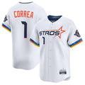 Houston Astros #1 Carlos Correa Player White CONTON City Connect Limited Home Stitched Jerseys