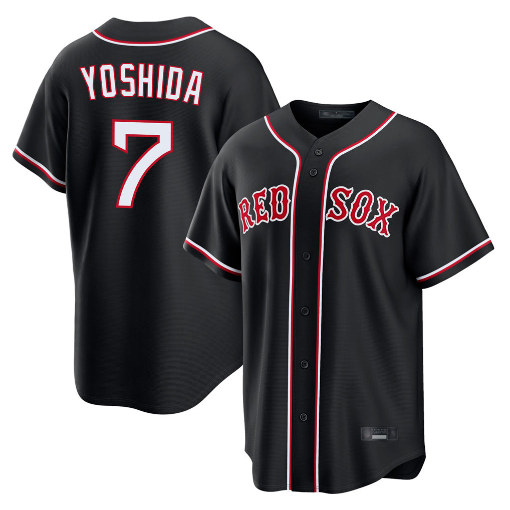 Boston Red Sox #7 Masataka Yoshida Player Black CONTON Out Home Game Stitched Jerseys