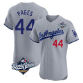 Los Angeles Dodgers #44 Andy Pages Player Gray CONTON World Series Limited Elite Home Stitched Jerseys