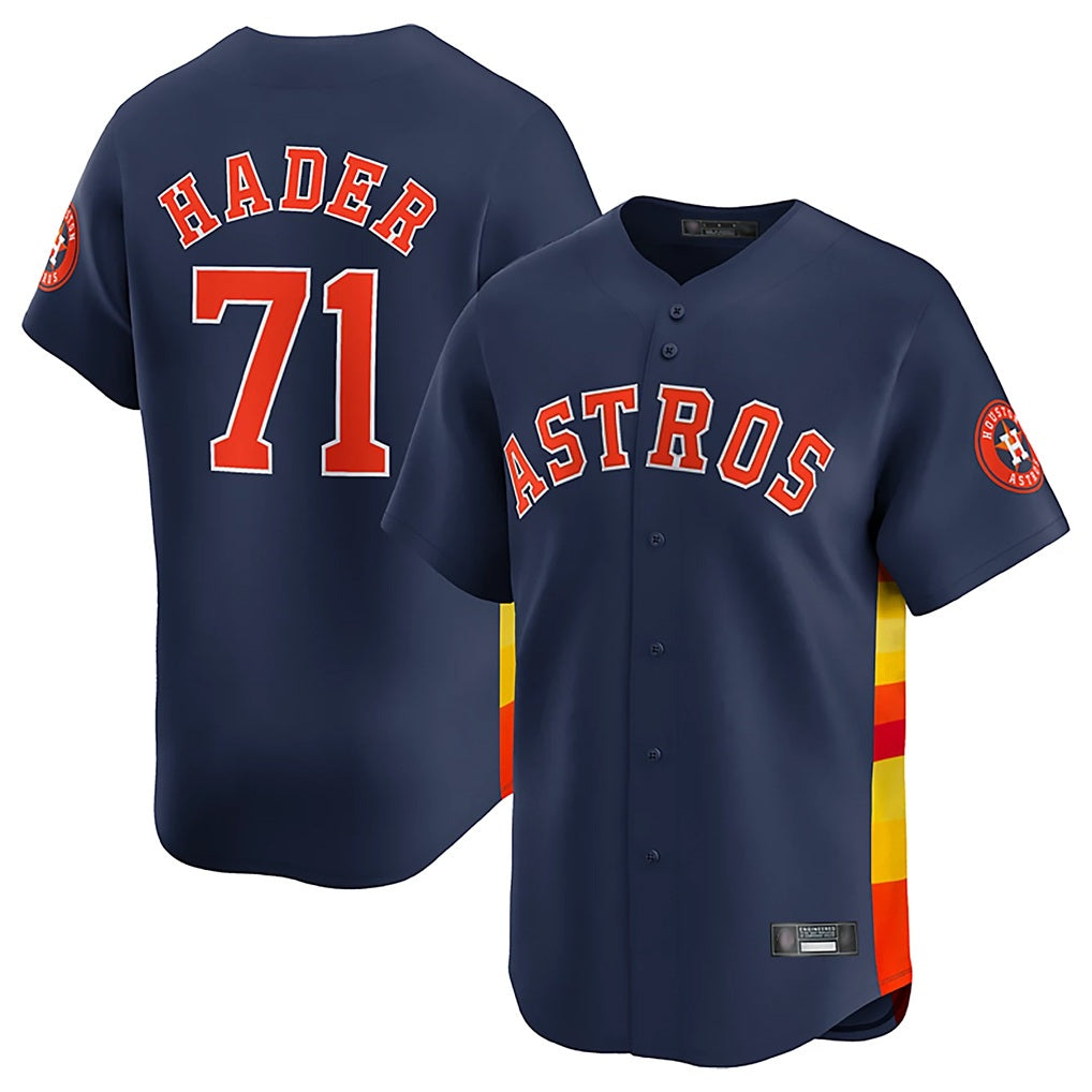 Houston Astros #71 Josh Hader Player Navy CONTON Limited Home Stitched Jerseys