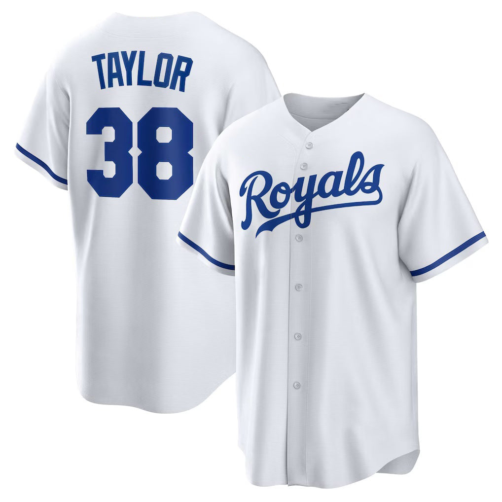 Kansas City Royals #38 Josh Taylor White CONTON Home Replica Player Jersey
