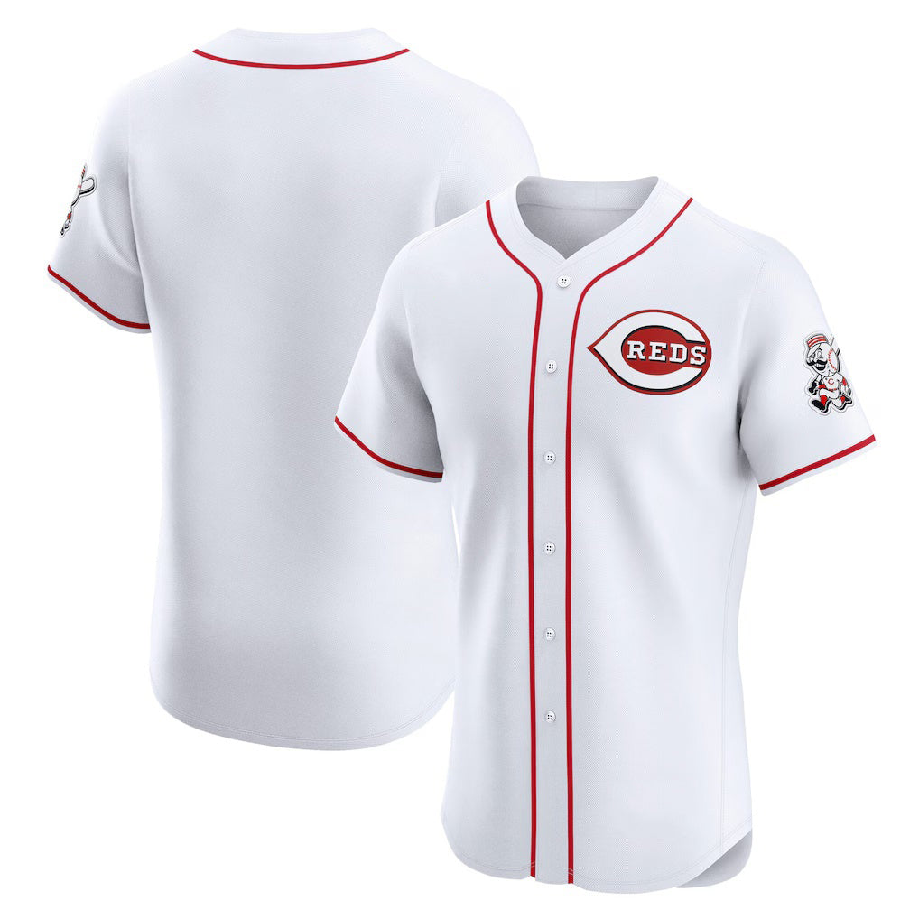 Cincinnati Reds White CONTON Home Elite Jersey