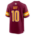 W.Commanders #10 Tress Way Burgundy CONTON Game Jersey
