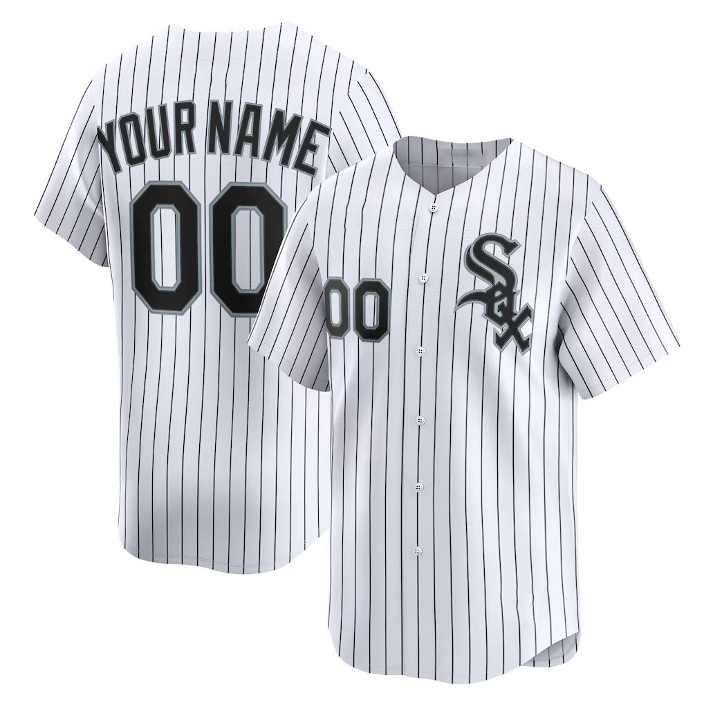 Custom Chicago White Sox White CONTON Home Limited Jersey