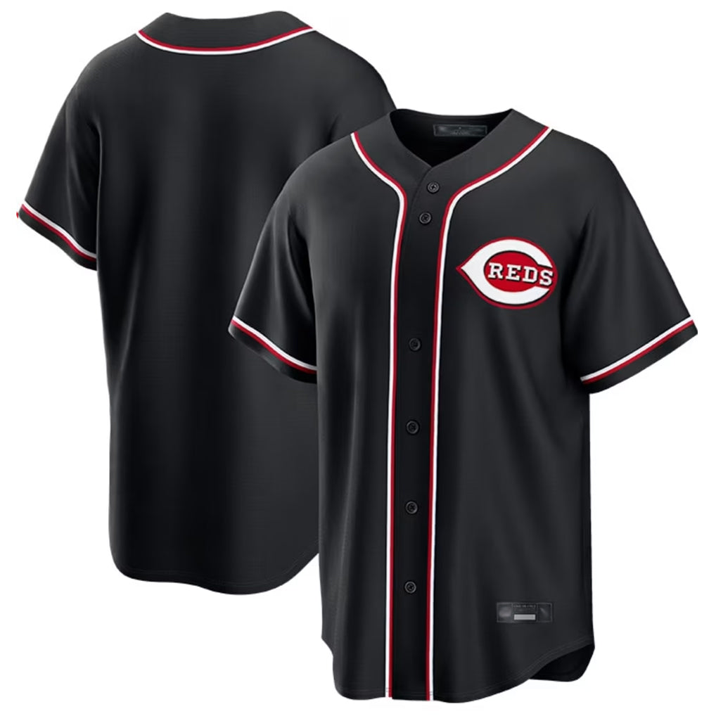 Cincinnati Reds Blank Player Black CONTON Fashion Out Home Game Stitched Jerseys