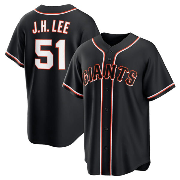 San Francisco Giants #51 Jung Hoo Lee Black CONTON Out Stitched Jersey