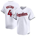 Cleveland Guardians #4 Brayan Rocchio Player White CONTON Limited Home Stitched Jerseys