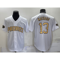 San Diego Padres #13 Manny Machado White CONTON 2022 All Star Stitched Cool Base Jersey