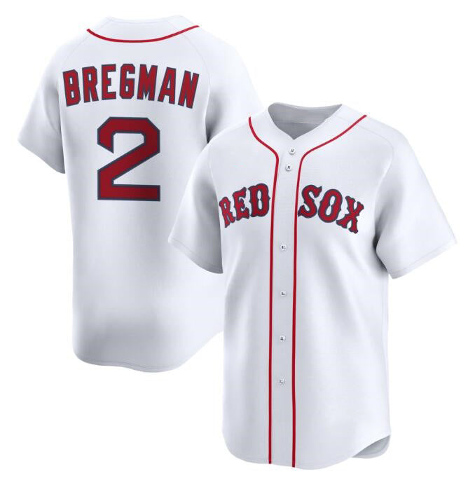Boston Red Sox #2 Alex Bregman White CONTON 2024 Home Limited Stitched Jersey