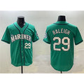 Seattle Mariners #29 Cal Raleigh Aqua CONTON Limited Stitched jersey