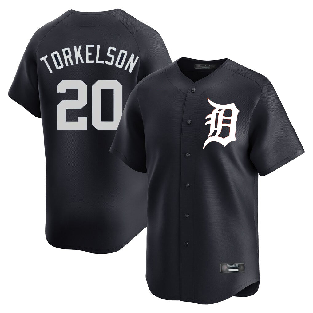 Detroit Tigers #20 Spencer Torkelson Player Navy CONTON Home Limited Game Stitched Jerseys