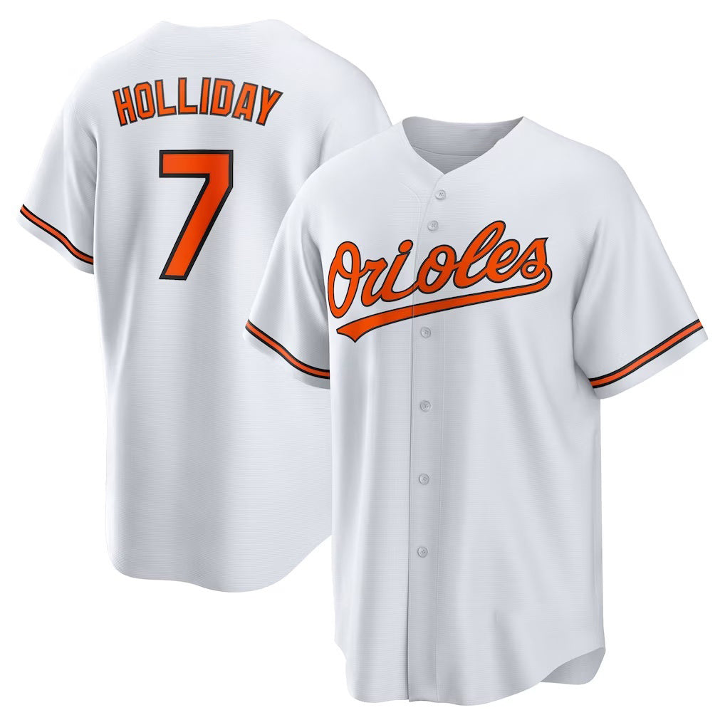 Baltimore Orioles #7 Jackson Holliday White CONTON Home Replica Player Jersey