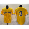 Boston Red Sox #3 Ceddanne Rafaela Gold CONTON City Connect Stitched Jersey