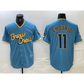 Milwaukee Brewers #11 Jackson Chourio Blue CONTON 2022 City Connect Cool Base Stitched Jersey