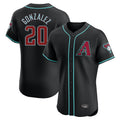 Arizona Diamondbacks #20 Luis Gonzalez Player Black CONTON Limited Elite Home Game Stitched Jerseys