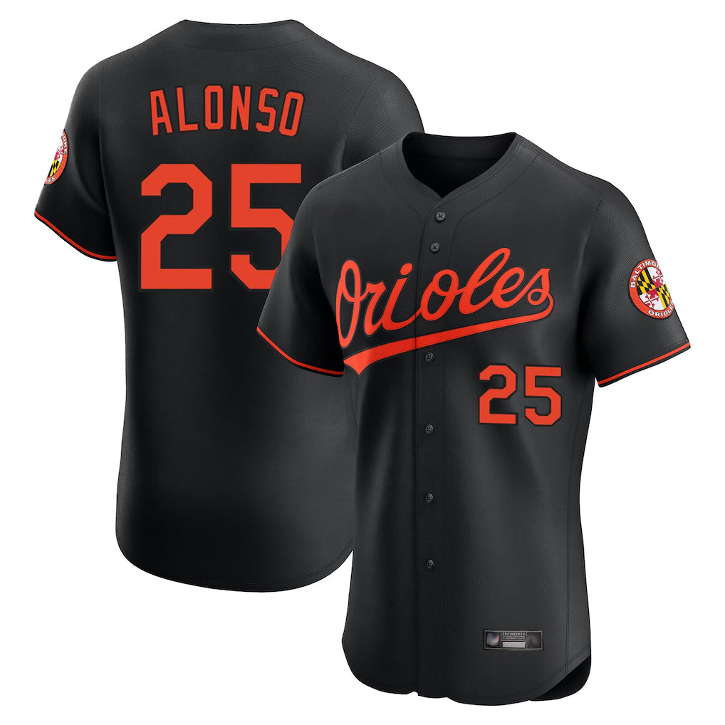 Baltimore Orioles #25 Pete Alonso Player Black CONTON Limited Elite Home Game Stitched Jerseys