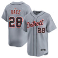 Detroit Tigers #28 Javier Baez Player Gray CONTON Home Limited Stitched Jerseys
