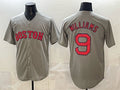 Boston Red Sox #9 Ted Williams Grey CONTON Cool Base Stitched Jersey