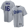 Los Angeles Dodgers #16 Will Smith Player Gray CONTON Game Stitched Jerseys