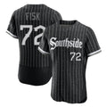 Chicago White Sox #72 Carlton Fisk Player Black CONTON City Connect Limited Elite Home Stitched Jerseys