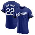 Los Angeles Dodgers #22 Clayton Kershaw Player Royal CONTON City Connect Elite Home Stitched Jerseys