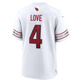 A.Cardinals #4 Jeremiyah Love White CONTON Game Player Jersey