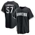 Arizona Diamondbacks #57 Eduardo Rodriguez Player Black CONTON Game Home Stitched Jerseys