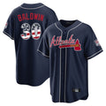 Atlanta Braves #30 Drake Baldwin Player Navy CONTON USA 250 Fourth Of July Limited Home Game Stitched Jerseys
