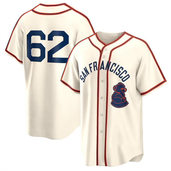 San Francisco Giants #62 Logan Webb Cream CONTON 2024 Rickwood Classic Stitched Jersey