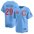 Chicago Cubs #29 Michael Busch Player Light Blue CONTON Limited Home Stitched Jerseys